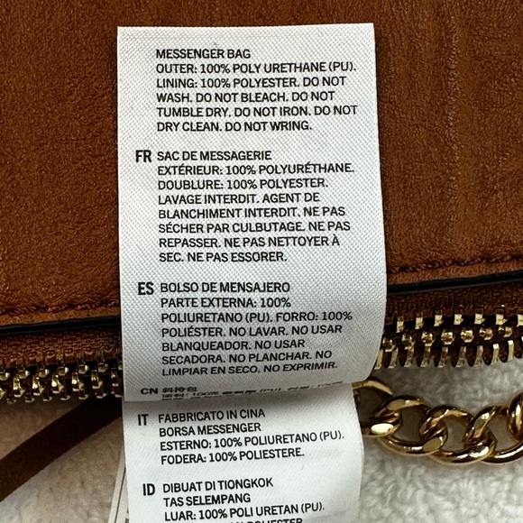 ALDO Brown Leather Multicompartment Crossbody Purse - Picture 9 of 9